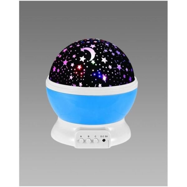 Star Master Rotating 360 Degree Moon Night Light Lamp Projector with Colors and USB Cable,Lamp for Kids Room Night Bulb (Multi Color,Pack of 1) (Random)