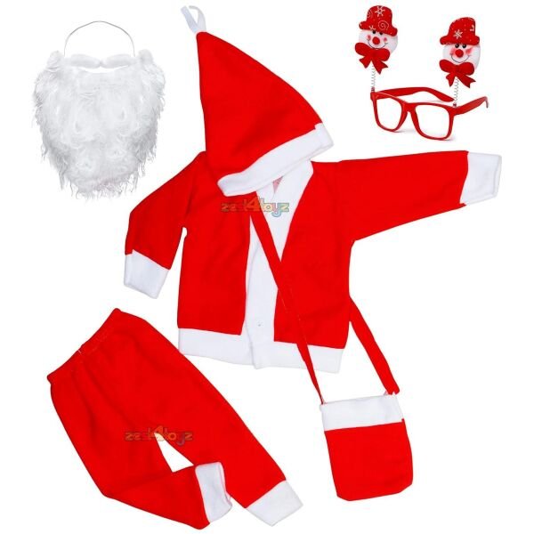 Combo of Chirtsmas Santa Claus Dress & Beard (Pack of 2) - Image 4