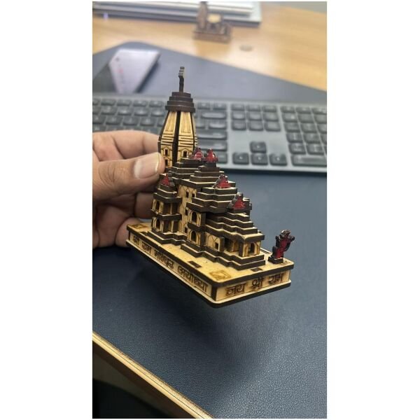 Decorative Showpiece Wood Temple For Gift - Image 2