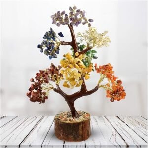 7 Chakra Natural Gemstone Crystal Tree