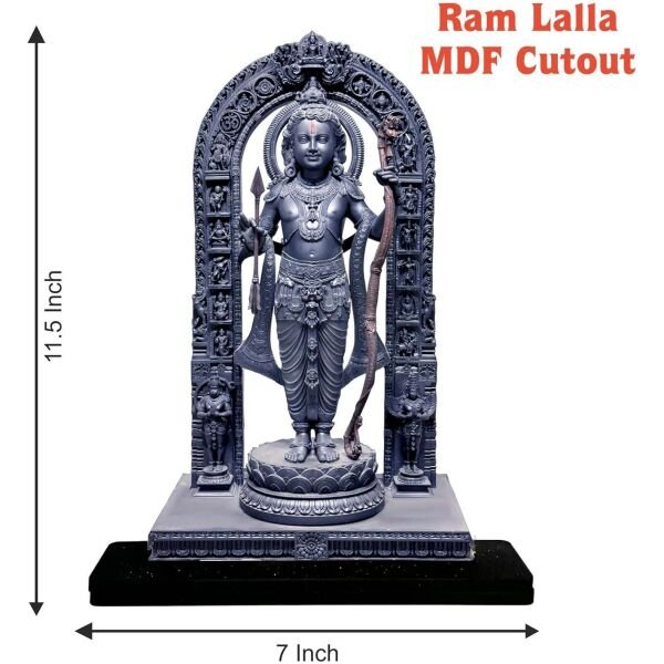 Ram Lalla MDF Cutout of Ram Lalla Statue in Ayodhya Mandir (2D) - Image 2
