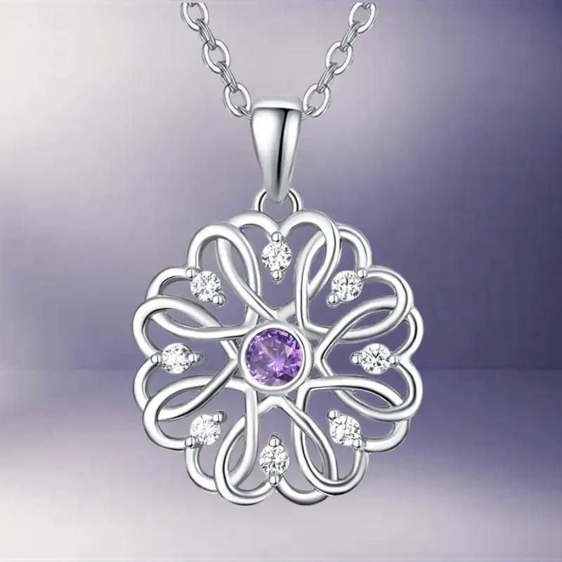 Silver Birthstone Pendant With Chain Pack of 1 - Image 3