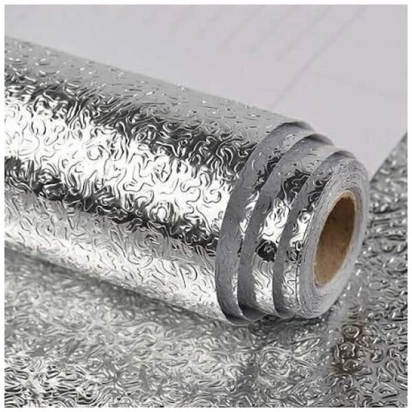 Kitchen Foil Sticker Kitchen Backsplash Aluminum Foil Sticker ( 2 Meter, 1 Roll )
