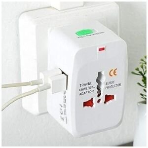 Worldwide Travel Adapter with Built in Dual USB Charger Ports