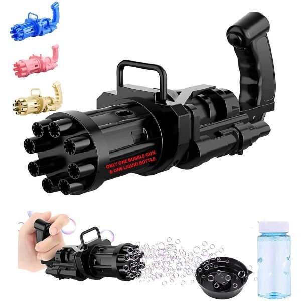 Rocket Launcher Electric Bubble Machine Gun for Toddlers Toys