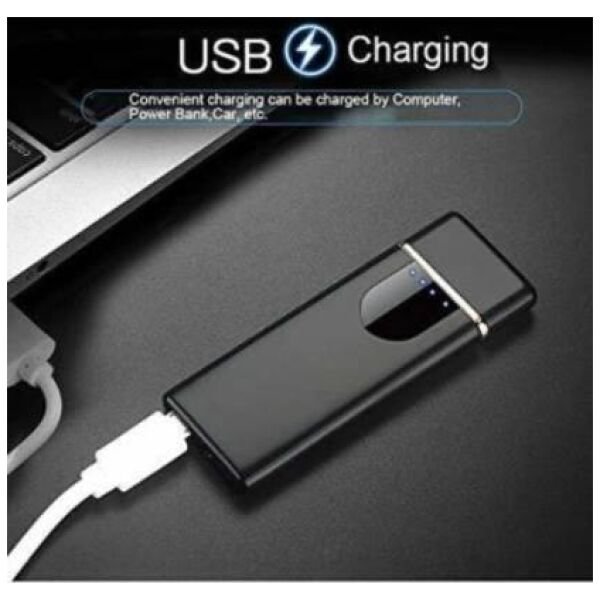 Touch Lighter Waterproof Rechargeable Electric Lighter Battery Indication Touch Screen Sensor Lighter - Image 3