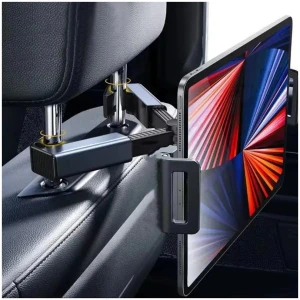 Car Back Seat Headrest Phone Holder Stretchable Tablet Stand Rear Pillow Adjustment Bracket