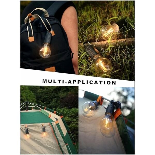 Decorative Hanging Bulb With 3 Modes Tent Lamp for Camping Pack of 2 - Image 2