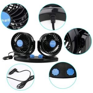 Car Air Circulation Fan 360° Rotatable Auto Car Cooling Fan