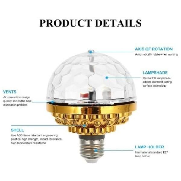 BD Rotating Magic Ball Light With Lamp Holder Set - Image 2