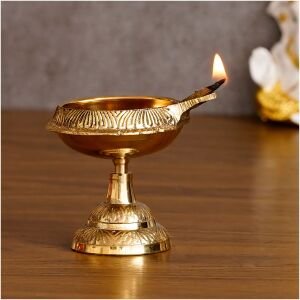 CraftIndia Designer Brass Diya