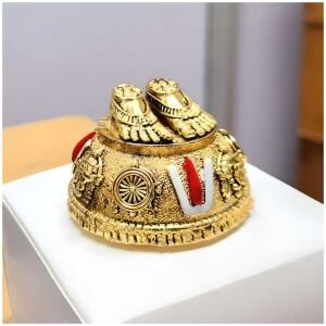 Gold Plated Antique Lord Balaji Charan Paduka