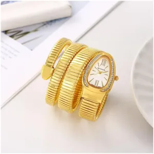 Bvlgari Watch Snake Gold White For Women (SUP2312)