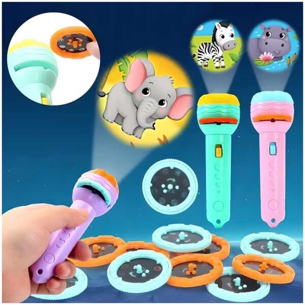 Slide Flashlight Torch Education Learning Kids Toy