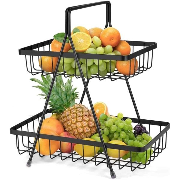 2 Tier Fruit and Vegetable Basket - Image 2