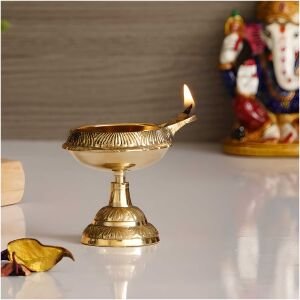 CraftIndia Designer Brass Diya