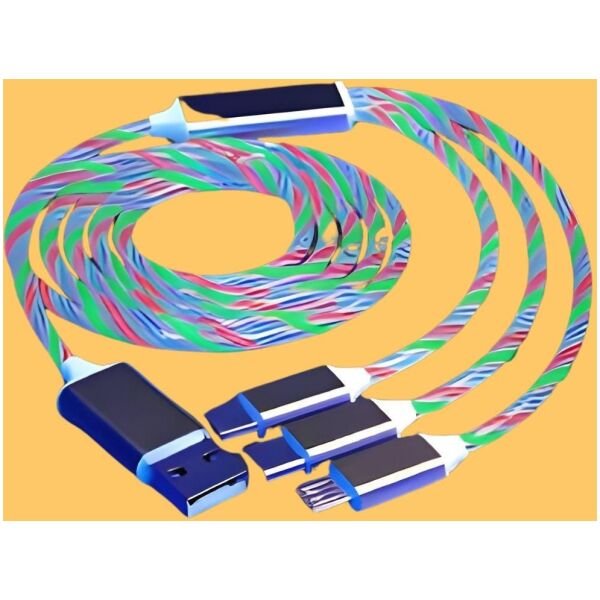 Fast 3 in 1 Multiple Pin With LED Light Magnetic Charging Charging Pad Assorted color - Image 3