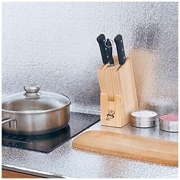 Aluminum Foil Kitchen Backsplash Peel and Stick Shelf Liner For Kitchen Cabinets - Image 4