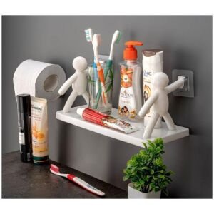 Bathroom Storage Basin Cabinet Plastic Wall Shelf