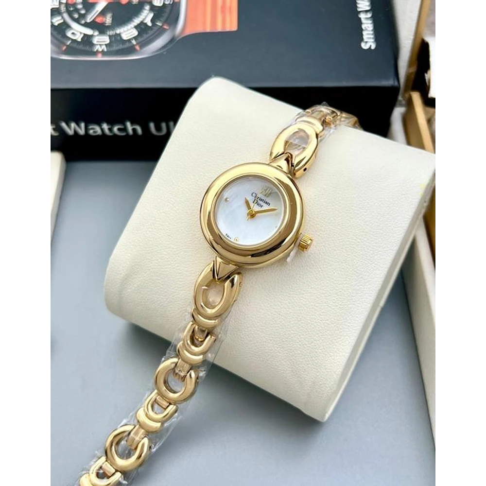 Christian Dior Watch Gold White For Women (SHZ1156) (Copy)