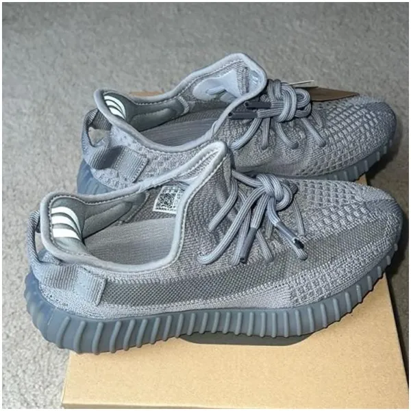 Adidas Yeezy Boost 350 V2 Space Ash Men Shoes (KS104) - Image 2