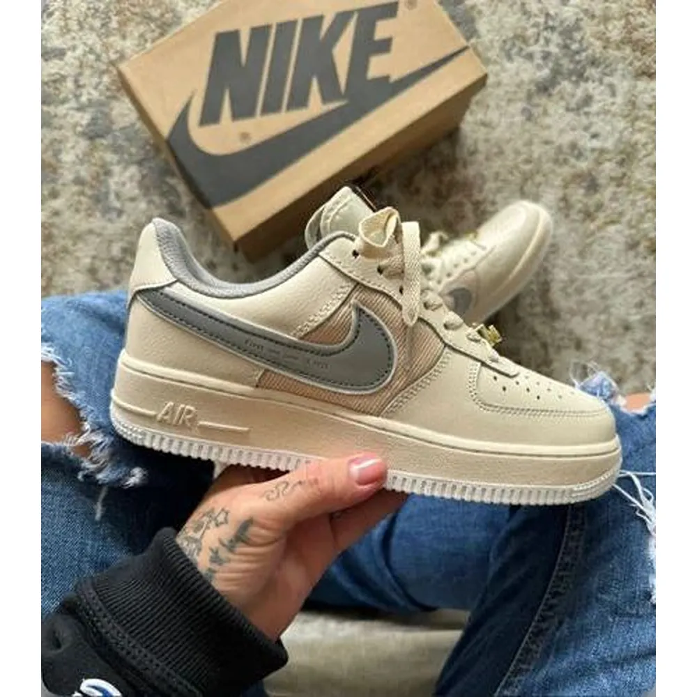 Nike Air Force 1 Low Beige Reflective Shoes For Men (LAB876) - Image 3