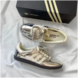 Adidas Samba X Wales Bonner Silver Shoes For Men (LAB1212)