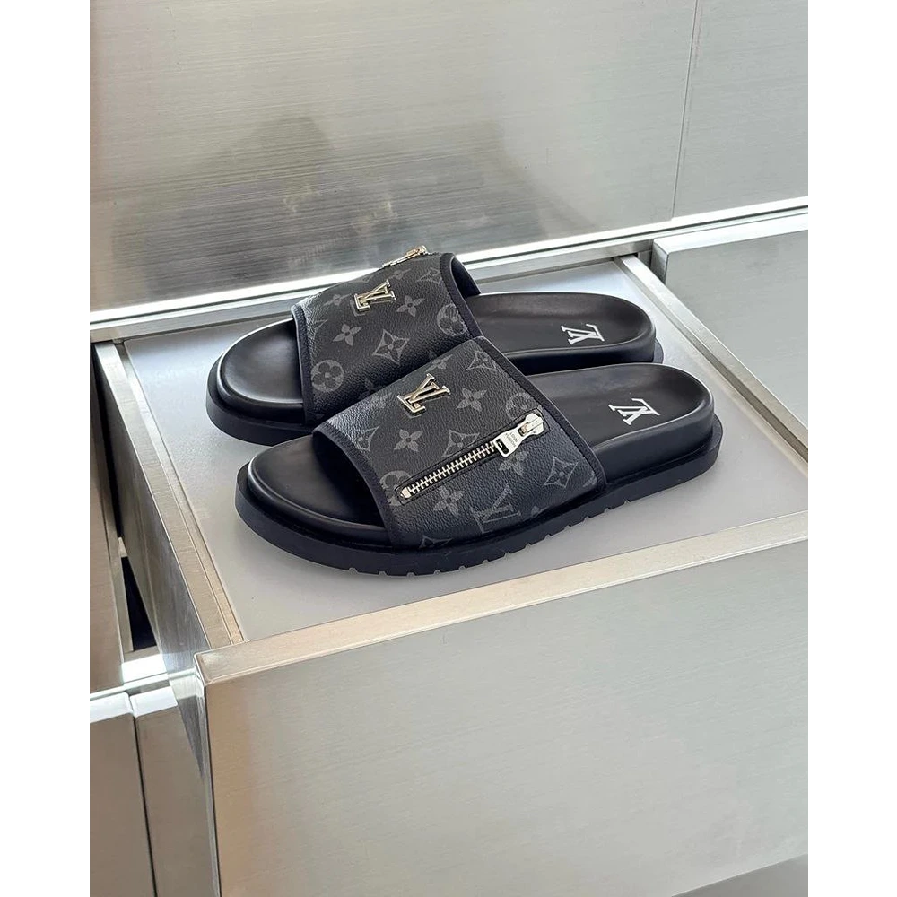 Louis Vuitton Flip flop Brown For Men (LAB1405)