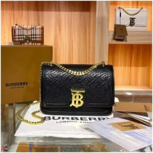 Burberry TB Shoulder Bag Monogram Quilted With OG Box & Dust Bag For Women (FT477)