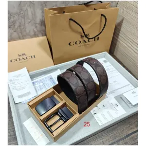 Coach Double Buckle Belt