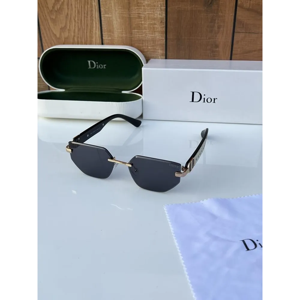 Elegant Dior Sunglasses Gold Black (SW6010) - Image 5