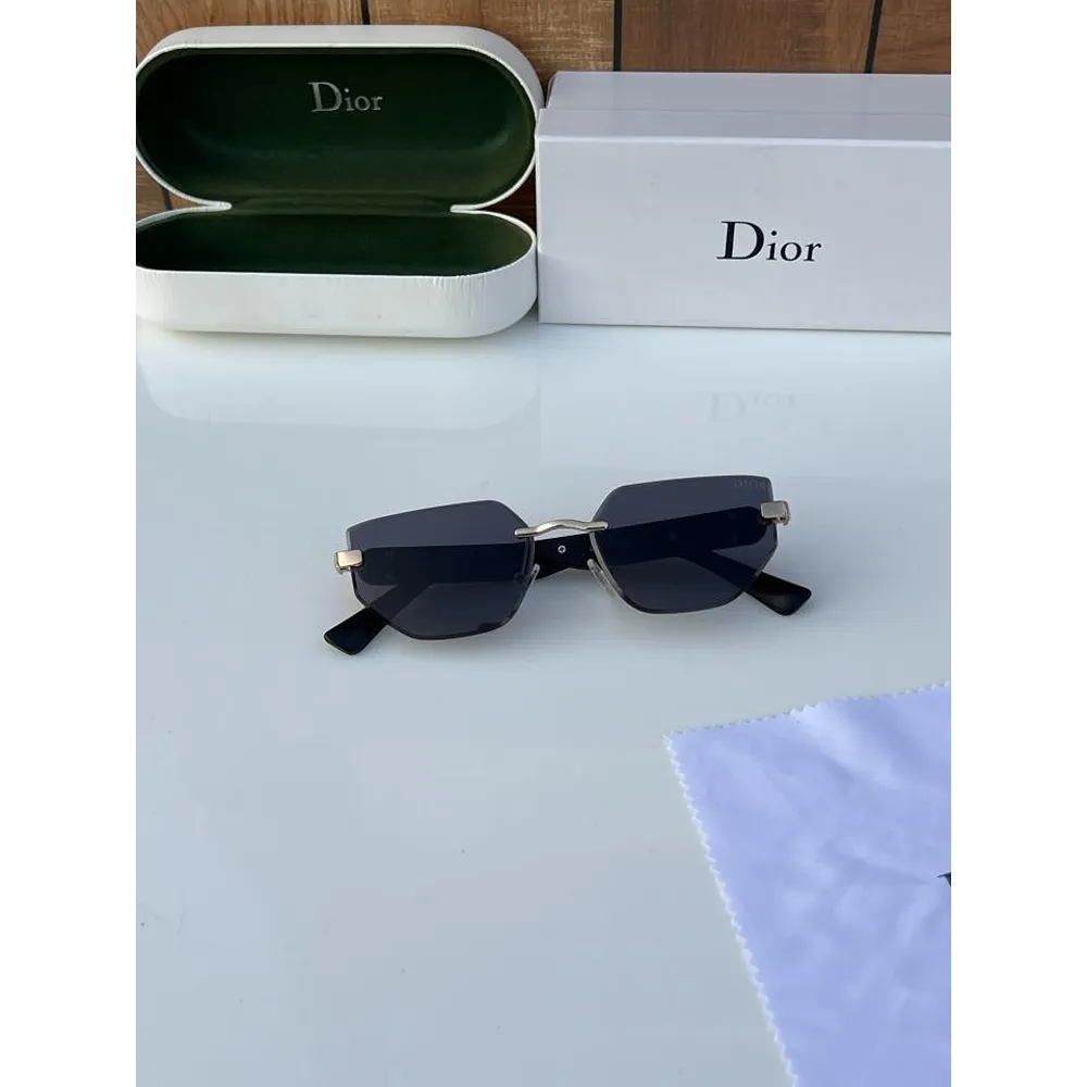Elegant Dior Sunglasses Gold Black (SW6010) - Image 4