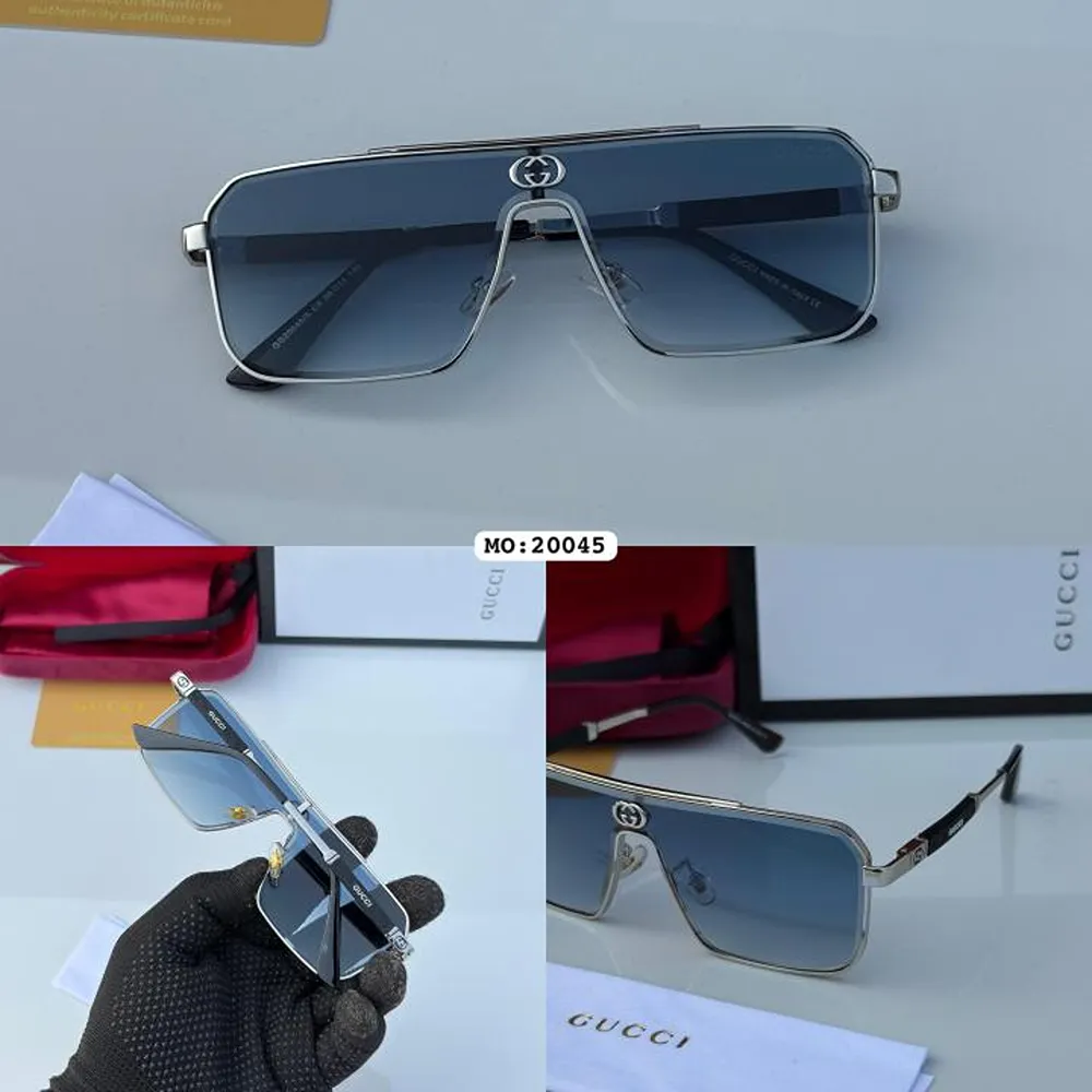 Premium Gucci Sunglasses Silver Blue (SUP5090) - Image 2