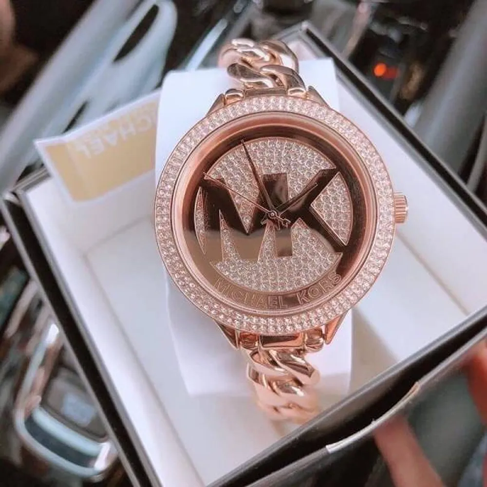 Stylish Michael Kors Slim Watch Runway Crystal For Women (SUP4870) - Image 2