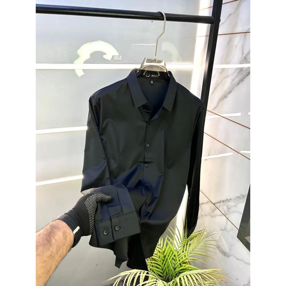 Stylish Hugo Boss Shirt Black For Men (BOT2825) - Image 2