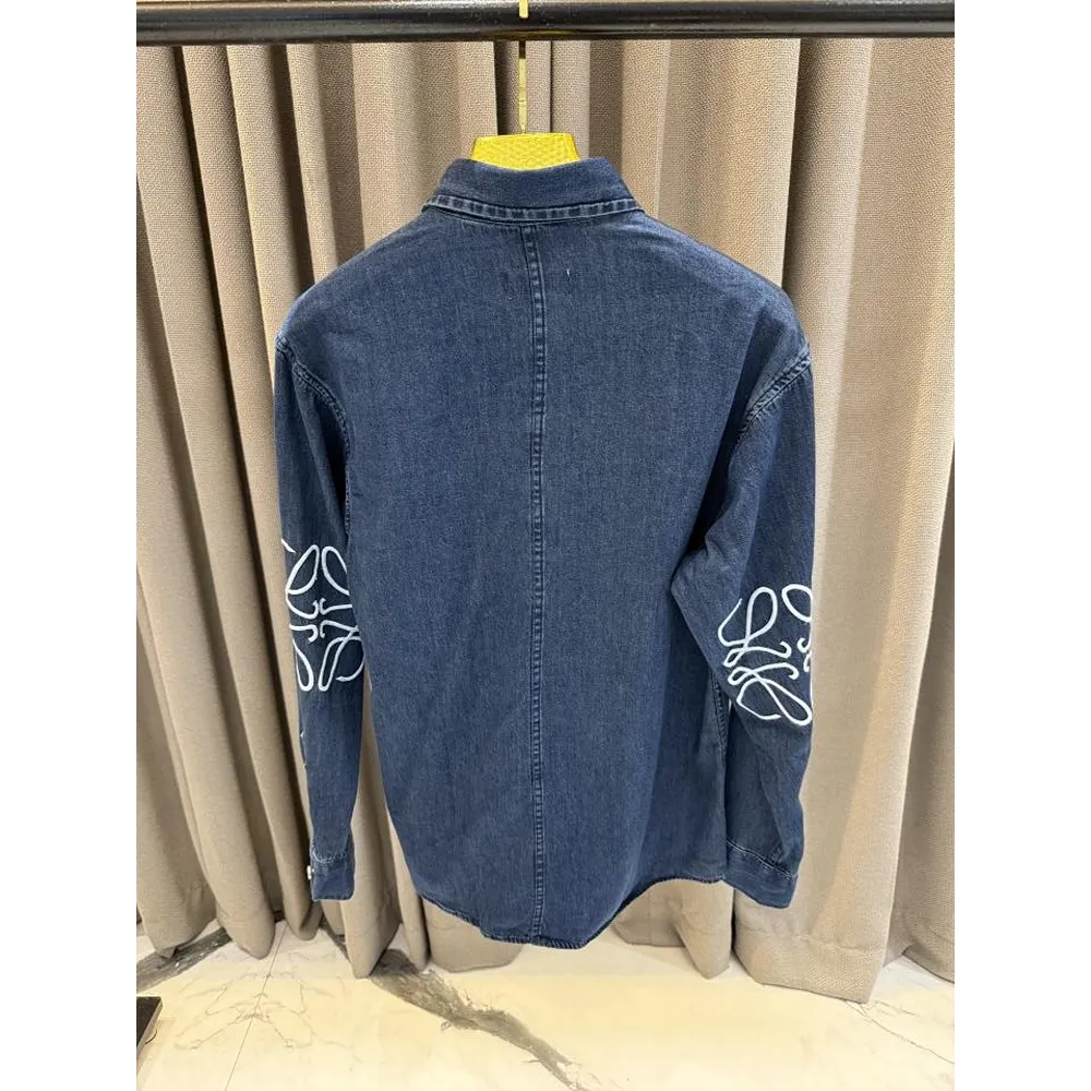 Premium Loewe Shirt Dark Blue For Men (BOT2637) - Image 2